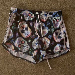 Cute sugar skull shorts